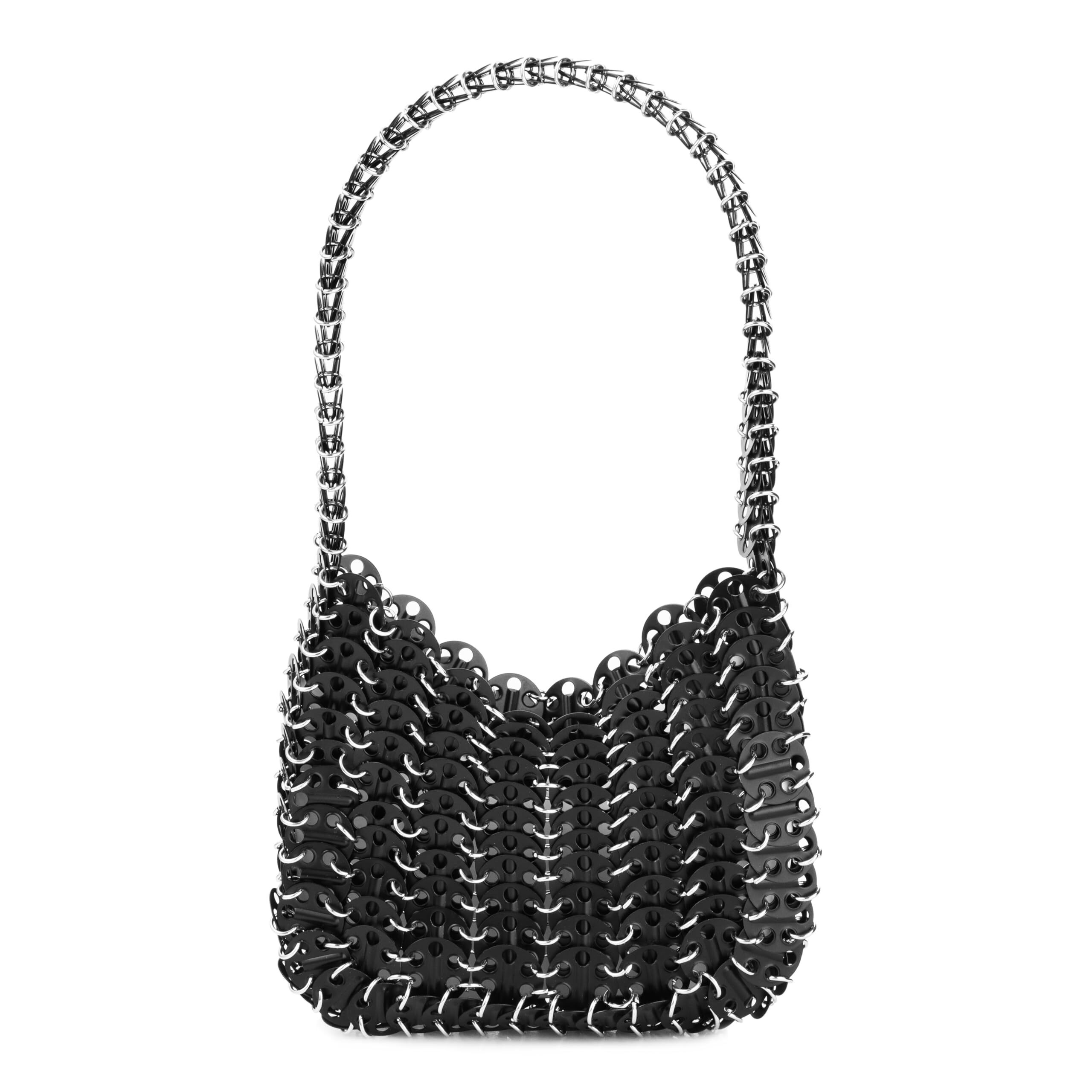 2219 Metallic Disc Party Handbag - Metal Sequin Top Handle Bag For Parties